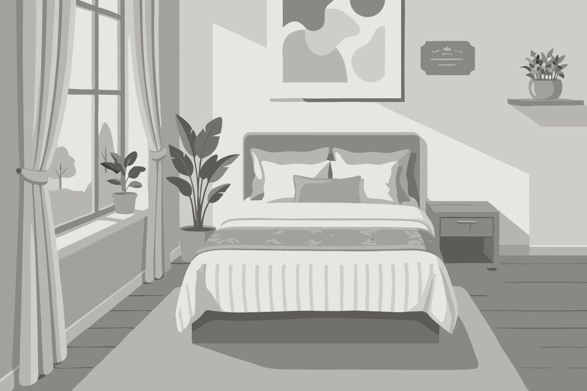 Standard Zweibettzimmer mit Gartenblick